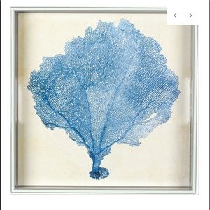 Blue Sea Fan 15” Art Lacquer Serving Tray